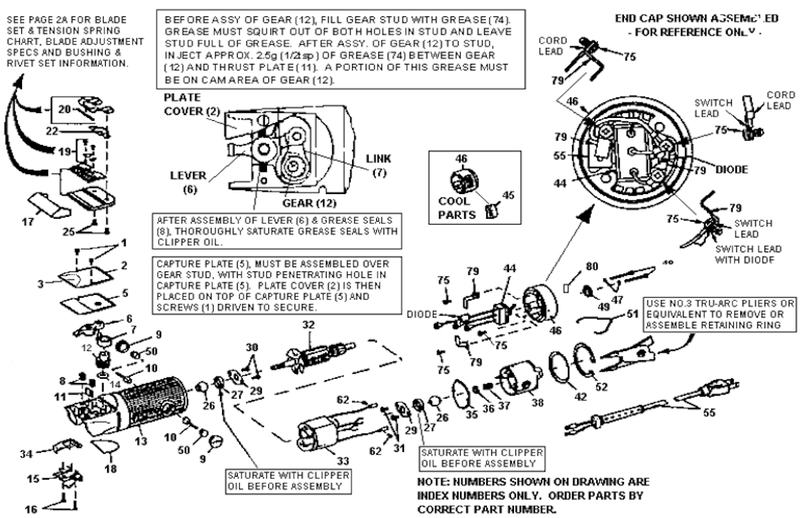 31 Oster Clipper Parts Diagram