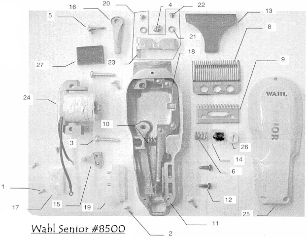 wahl senior clipper parts